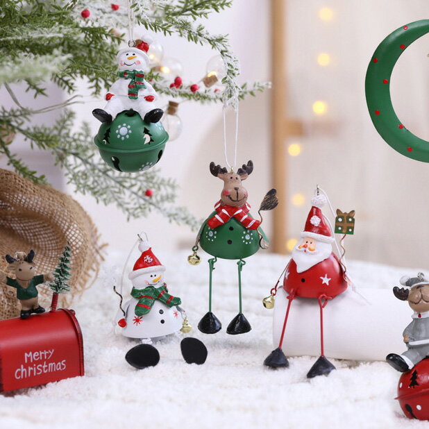 3個入り 樹脂 クリスマスオーナメント クリスマス デコレーション サンタクロース トナカイ 雪だるま 鈴 月 ポスト クリスマスツリーデコレーション
