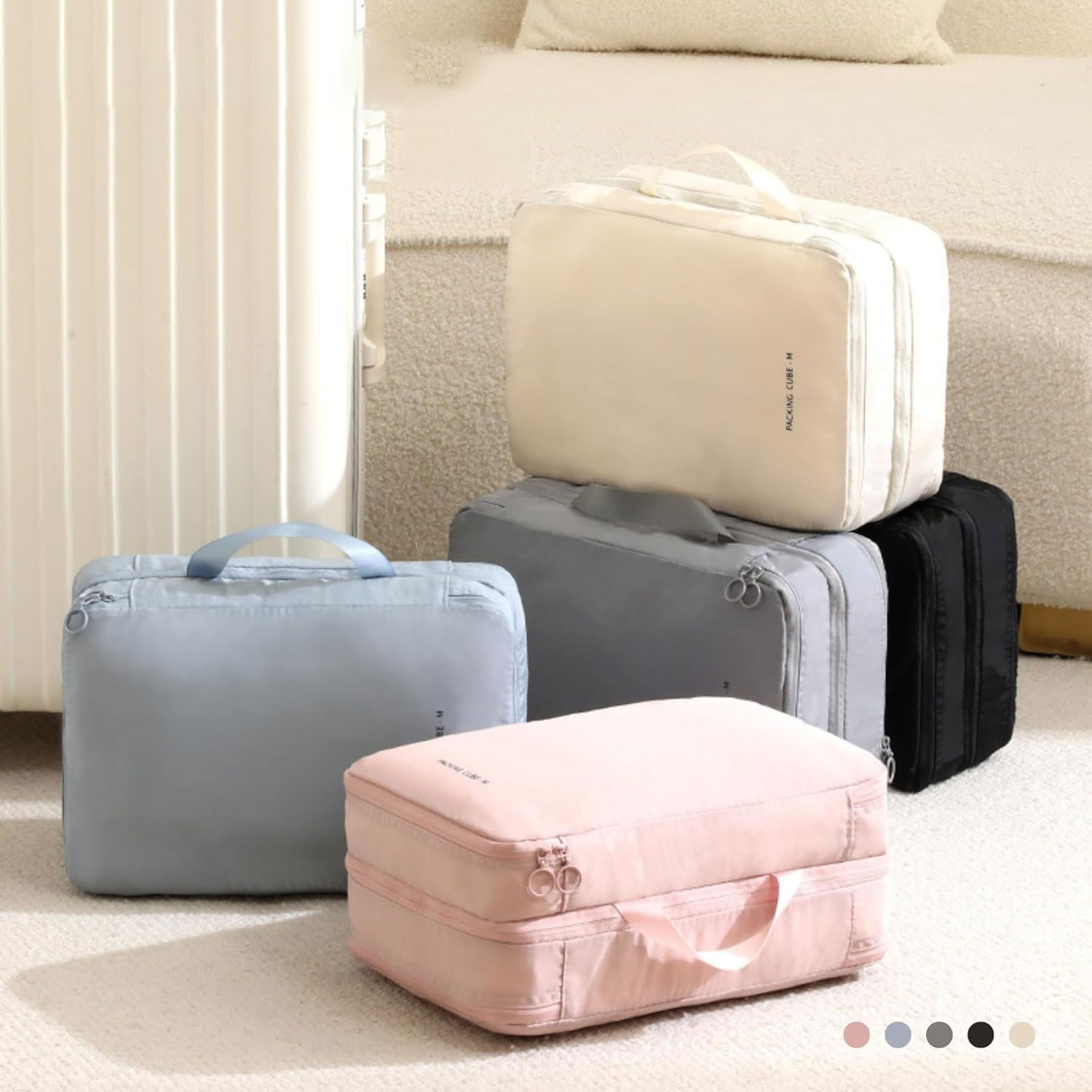 トラベルポーチ 圧縮 出張 旅行 衣類収納 旅行用圧縮袋 アレンジケース 圧縮バッグ 軽量 撥水加工 衣類仕分け 大容量 旅行用ポーチ スペース節約 洗濯可能 防水可能 温泉 33*22*12cm