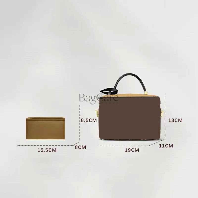 バッグインバッグ LOUIS VUITTON対応 LV Vanity CHAIN POUCH対応 ナイロン 軽量 自立 インナーバッグ チャック付き 小さめ 大きめ バッグの中 整理 整頓 通勤 旅行バッグ 防水 水洗可能 カスタマイズ バッグ 内部 底 汚れ防止 BagCare monuso-10005264 Monuso サンプル画像2