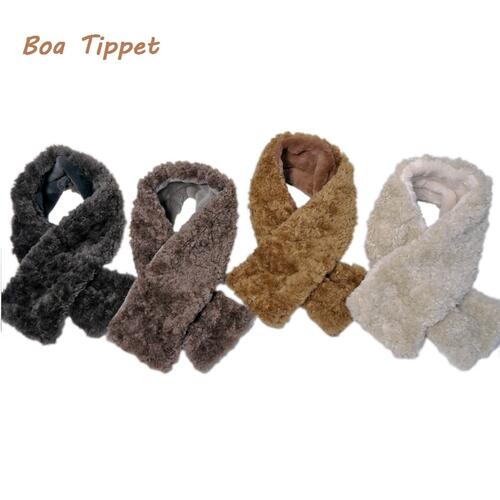 ★SALE★【 ボア ティペット マフラー 】 Muffler マフラー ボア boa プードル ファー ニット ティペット ストール 大判ストール スヌード レディース メンズ キッズ ミニマフラー ファー 差し込み 防寒 暖かい あったかい ふわふわ 楽天 セール mooca メール便送料無料 mf 2