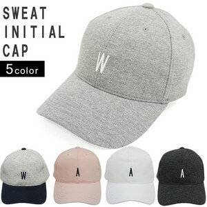 【 イニシャル スウェット キャップ 】 帽子 キャップ メンズ レディース 帽子 UV 紫外線対策 Cap スウェット イニシャル プチプラ ペア オシャレ シンプル mooca 楽天 【メール便送料無料】