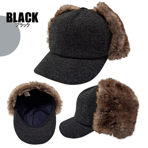 ＼セール／【 Ear Fur Melton Flight Cap 】≪送料無料メール便≫ 帽子 耳あて付 メンズ レディース パイロット フライト キャップ アビエーター パイロット帽 飛行帽 フェイク ファー メルトン 耳あて付き イヤーカバー ボア かわいい おしゃれ 人気 楽天 mooca 3