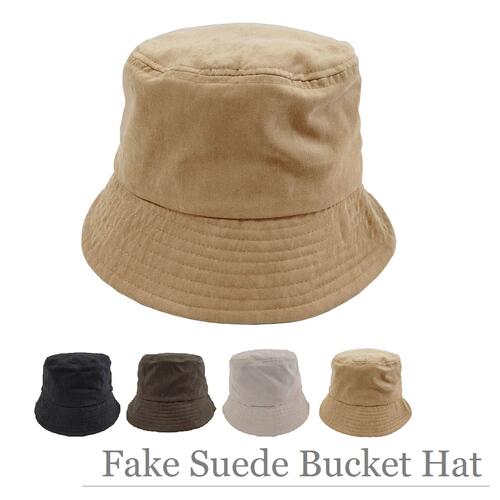 【 スエード風バケットハット 】[送料無料メール便] 帽子 スエード 風 バケット ハット ピーチスキン suede bucket hat レディース メンズ おしゃれ UV 紫外線カット アウトドア 折りたたみ おそろい ファッション 人気 楽天 セール mooca モカ