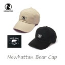 ニューハッタン NEWHATTAN ベアー キャップ / 帽子 CAP メンズ レディース サイズ調節可 刺繍 くま Bear ベアー UV 紫外線カット 春 夏 秋 冬 ペアルック ペア お揃い オシャレ 人気 楽天 セール MOOCA モカ 【送料無料メール便】