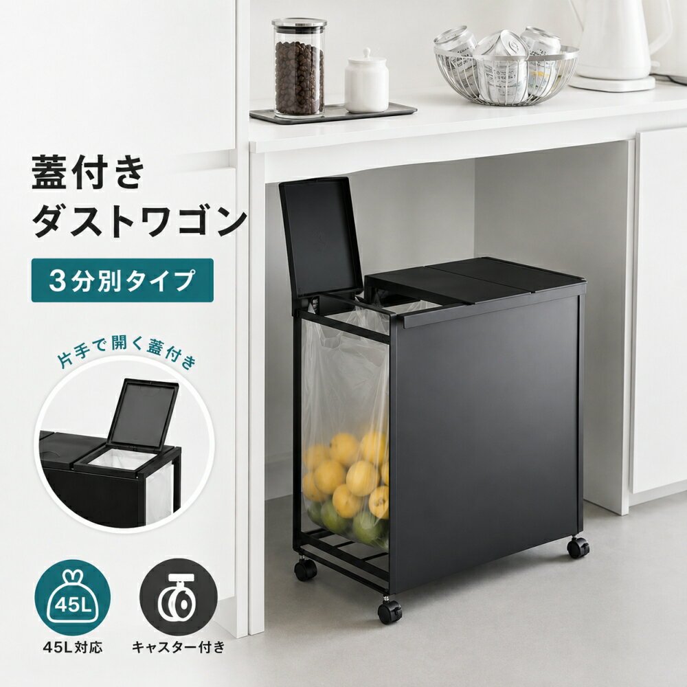 乐天商城 - 【10％クーポン分配中】分別 ゴミ箱 3分別 目隠し フタ付き 箱のない 分別ダストボックス 分別ステッカー5枚付き 見えない おしゃれ スリム ゴミ袋スタンド ダストワゴン 省スペース 分別ゴミ箱 ごみ箱 蓋付き キッチン リビング オフィス 新生活