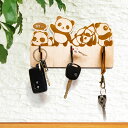キーハンガー 木製 パンダ キーフックハンガー アクセサリーハンガー 3本フック メープル 国産MDF おしゃれ 国産 北欧 woodハンガー 雑貨 まとめ買い...