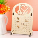★ P3倍 5/3〜6日限定★ ピアススタンド 3色から選べる 母の日プレゼント I LOVE MOM 穿孔ボード 収納 アクセサリー ピアス イヤリング ネッ...