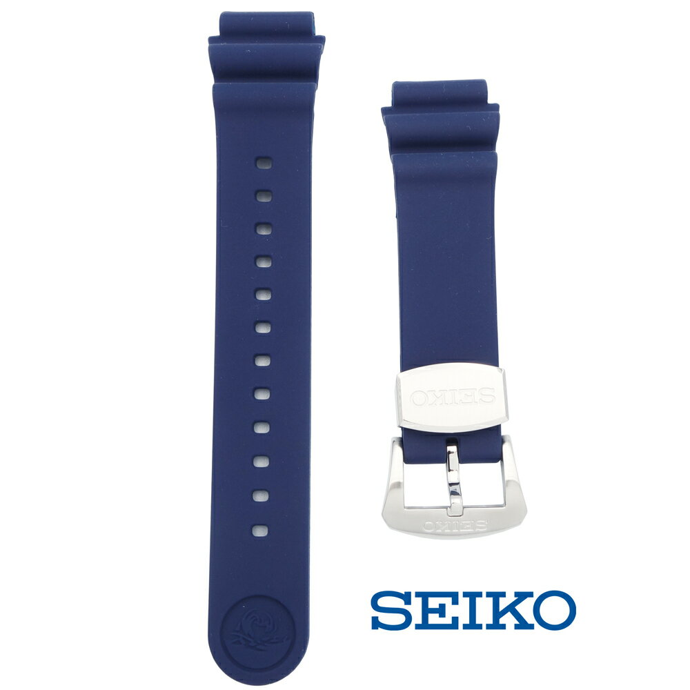 セイコー SEIKO 時計ベルト 20mm PROSPEX プロスペックス SBDC055 純正シリコンラバーベルト バンド SBDC051SBDC053にも装着可能 ダイバーズウォッチ用 R02C012J0 正規品 ダークブルー【送料無料 ネコポスにて発送】