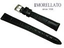 モレラート MORELLATO 時計バンド 　ボーレ BOLLE カーフ型押　黒　ブラック　レディース