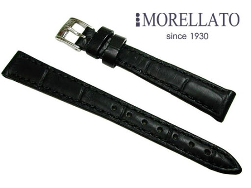 モレラート MORELLATO 時計バンド ボーレ BOLLE カーフ型押 黒 ブラック レディース モレラート MORELLATO 時計バンド ボーレ BOLLE カーフ型押 黒 ブラック レディース