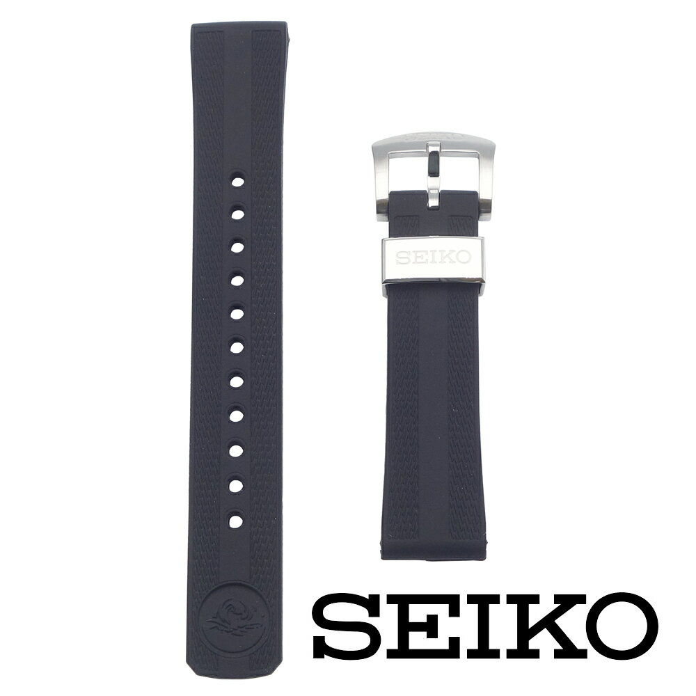 セイコー SEIKO 時計ベルト 20mm PROSPEX プロスペックス SBDC105 SBDC111 純正シリコンラバーベルト バンド ダイバーズウォッチ用 R03E011J0 正規品 ブラック SBDC101 SBDC109にも装着可能【送料無料 ネコポスにて発送】