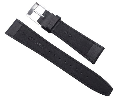 18mm セイコー 市販バンド 時計 ベルト DXH3A 牛革スムース 黒【送料無料】