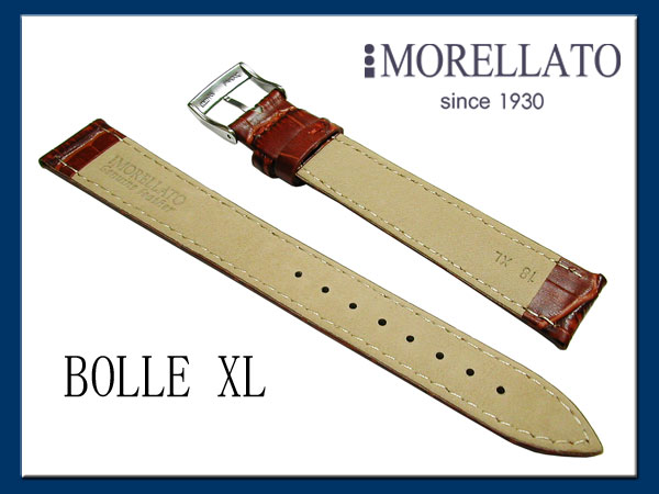 モレラート MORELLATO 腕時計 ベルト ボーレ BOLLE XL カーフ型押　茶 ブラウン ロングサイズ【送料無料　ネコポスにて発送】 2