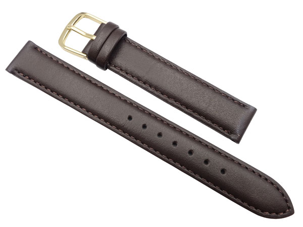 14mm セイコー 時計バンド ベルト DF72 牛革スムース こげ茶 レディース【送料無料】