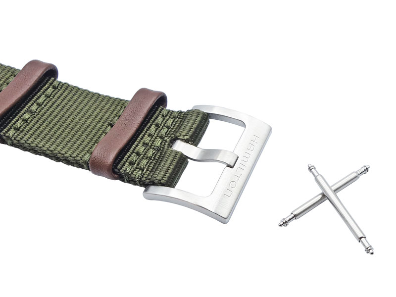 20mm ハミルトン純正 H690694302 H690.694.302 カーキフィールド メカニカル NATOベルト ショートサイズ XS 短め グリーン 正規品 【バネ棒外しプレゼント】