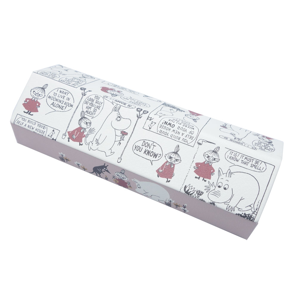 ハウス型メガネケース ムーミン コミック柄 めがねケース マグネット式 セミハード クロス付き 【定形..