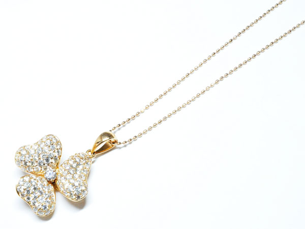 Rakuten - K18PG ピンクゴールド ダイヤモンド(1.20ct) プチネックレス N699