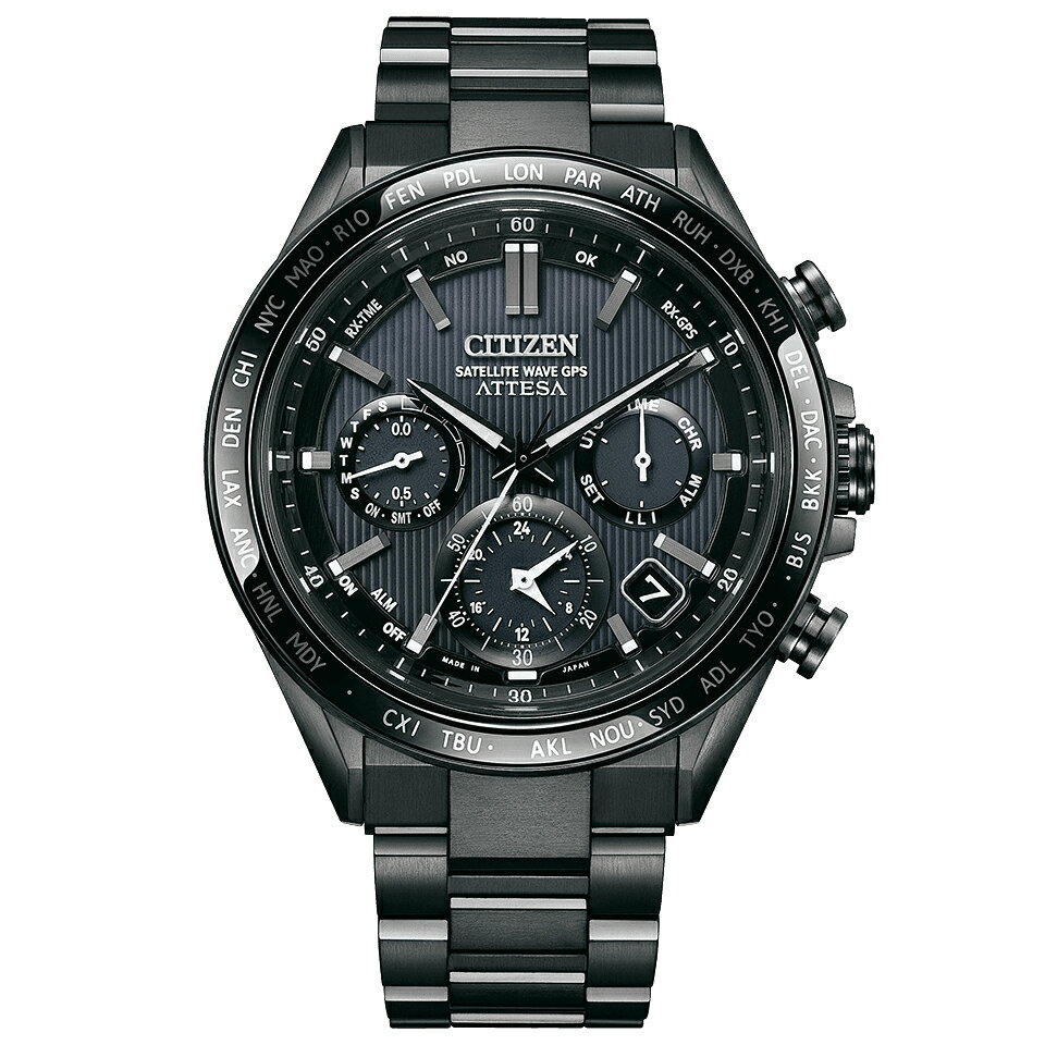 アテッサ 腕時計 シチズン CITIZEN アテッサ ACT Line ブラックチタンシリーズ サテライトウェーブ F950 CC4055-65E GPS 衛星電波時計 サファイアベゼル 正規品【シチズンオリジナルコレクションケースプレゼント】