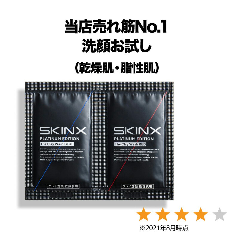 洗顔 メンズ 100円 高級 お試し2回分 洗顔料 高級 洗顔フォーム メンズ スキンケア 毛穴 フェイスウォッシュ べたつき スクラブ洗顔 クレンジング 泡 男性 彼氏 プレゼント ギフト いちご鼻 ケア SKINX 【お試し1回限り】