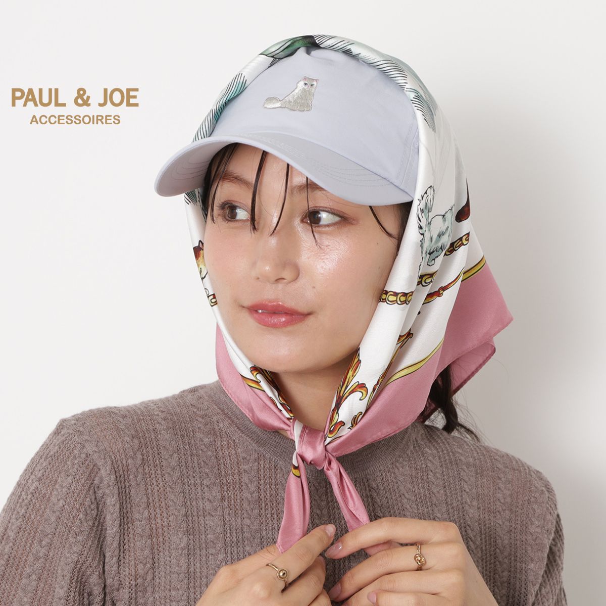 PAUL&JOE ACCESSOIRES(ポールアンドジョー アクセソワ) スカーフ シルク100％ レデ...