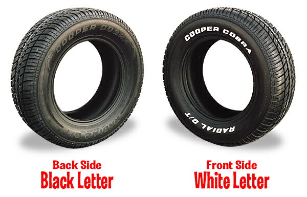 Modern sized Raised white letter tires. 
