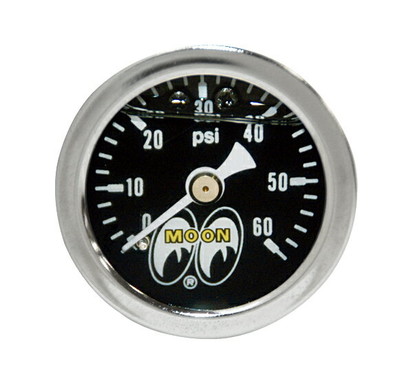 ムーンアイズ ダイレクト マウント フューエル/オイル プレッシャー ゲージ（0-60 psi）