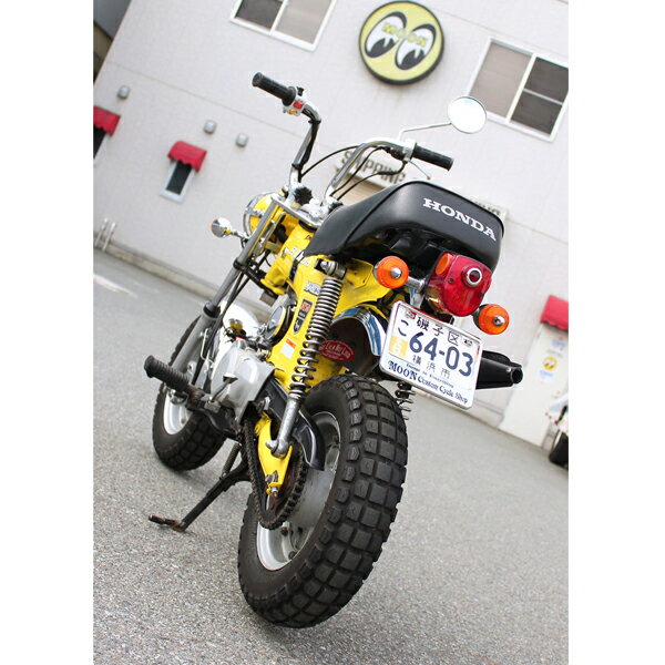 【50cc〜125cc】ライセンス プレート フレーム フォー スモール モーターサイクル MOON Custom Cycle Shop ブラック