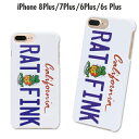 Rat Fink (ラット フィンク) iPhone8 Plus, iPhone7 Plus iPhone6/6s Plus ハード カバー カリフォルニア プレート