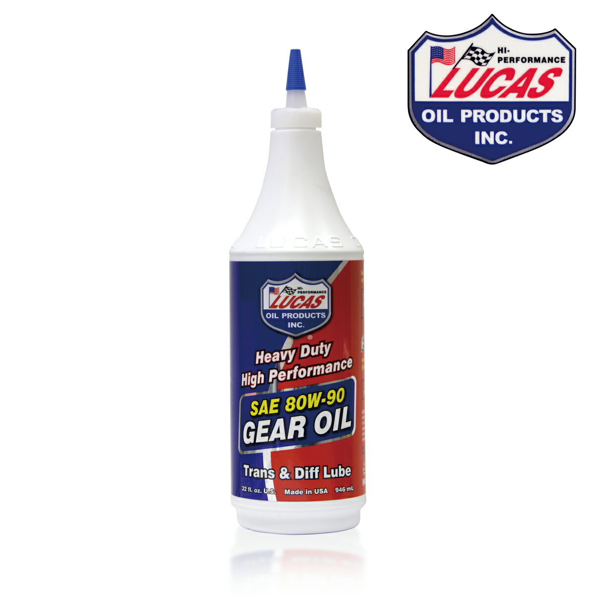 Lucas Heavy Duty Gear Oil 80W-90 ルーカス ヘヴィー デューティー ギア オイル 80W-90 ミッションやデフにおすすめ。 オイル漏れ、摩擦防止、温度上昇も防ぐ他、オイル交換時期も伸ばしてくれます。 容量：32 fl. oz(約946ml) ルーカス全アイテムはこちら