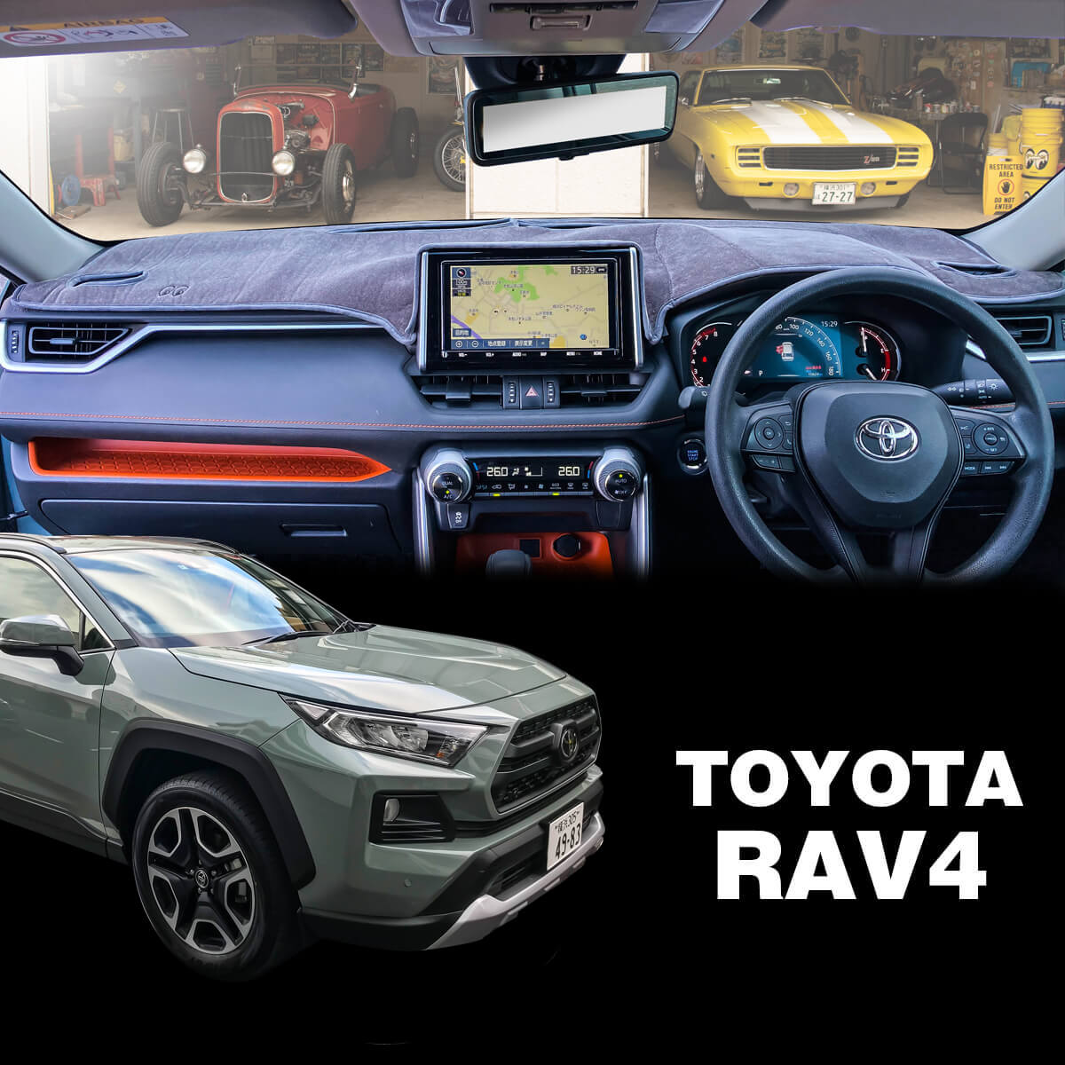 トヨタ(TOYOTA) RAV4 MOONEYES オリジナル ダッシュマット ダッシュボードマット