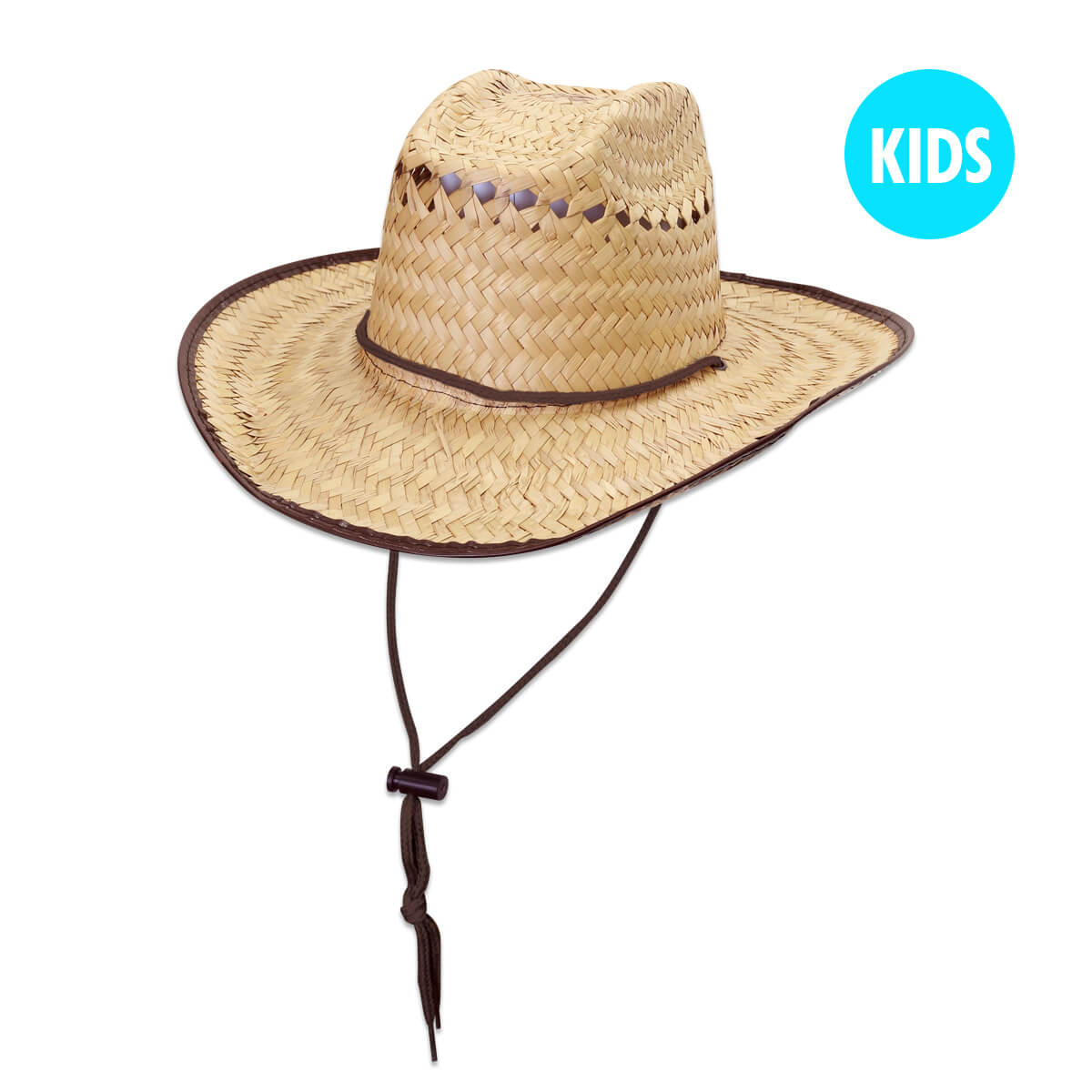 Kids Cowboy Style Hat キッズ カウボーイ スタイル ハット メイド イン メキシコ の Kids カウボーイ スタイル ハットです。 ハットの内側にはゴムバンドがついており、フィット感があります。 ひも付きで、風に飛ばされる心配もありません。 通気性がよく、日差しを避けてくれるので、日中の公園遊びや夏のお出かけにピッタリです。 大人用もございますので、親子でお揃いでお楽しみ下さい！ アダルトサイズはこちら Made in MEXICO ※入荷時期によって、多少画像と異なる場合がございます。あらかじめ、ご了承ください。 サイズ: 約 55cm / つば：約 9cm 素材：ペーパー100% ※ サイズ表記は、商品実物の実寸となります。 すべて手作業にて採寸を行っております為、若干の誤差が生じる場合があります。予めご了承下さい。