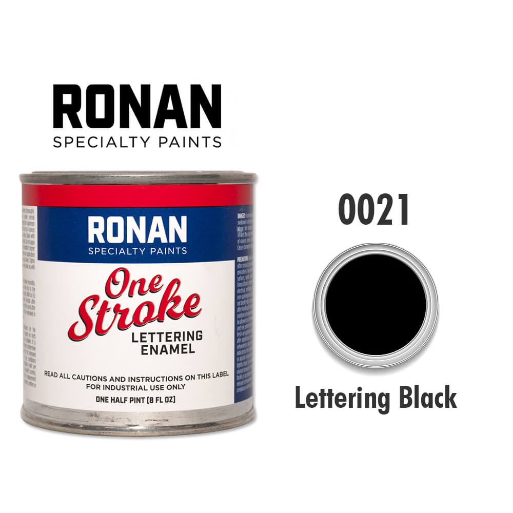 レタリング ブラック(黒) 0021 - ロナン ワンストローク ペイント Ronan One Stroke Paints 237ml