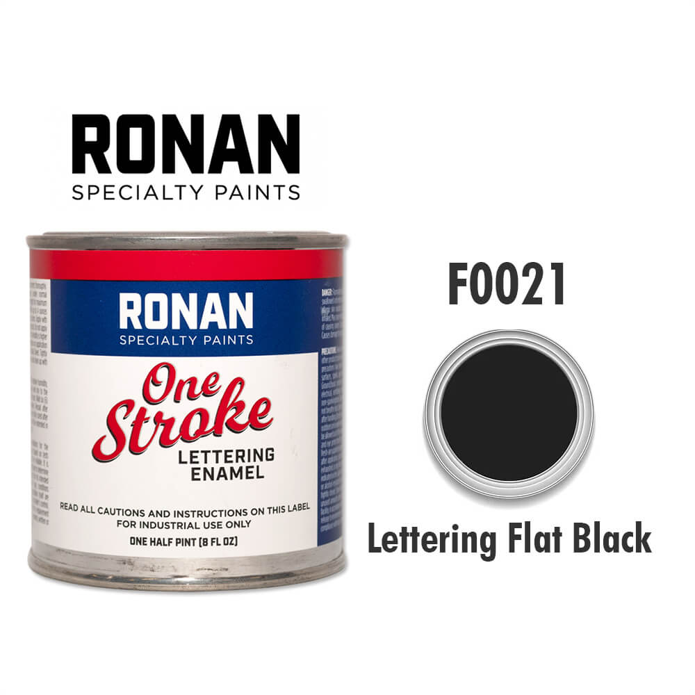 レタリング フラット ブラック(黒) F0021 - ロナン ワンストローク ペイント Ronan One Stroke Paints 237ml
