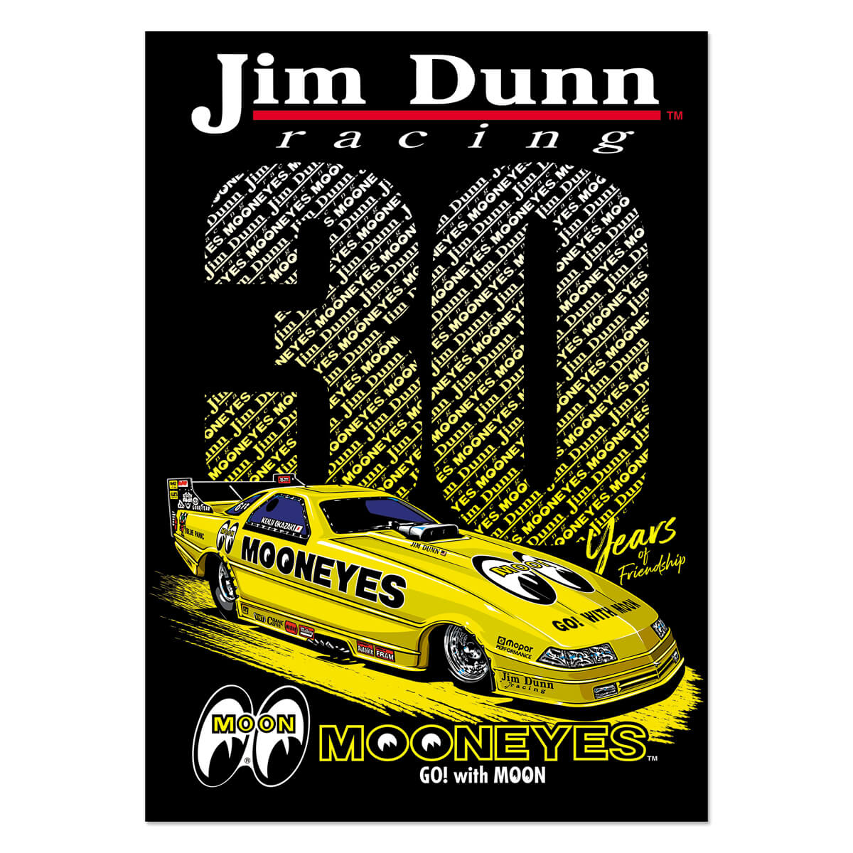 ムーンアイズ 30th Jim Dunn Racing x MOONEYES Funny Car ポスター