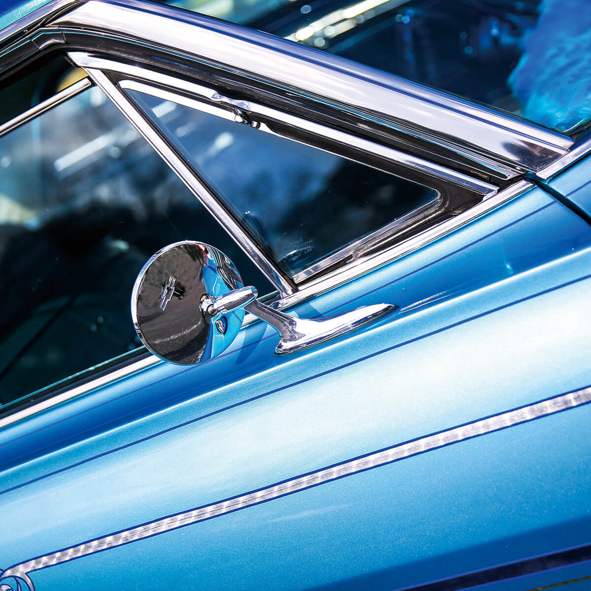 63-'64クロームド ボウタイ ロゴ ミラー