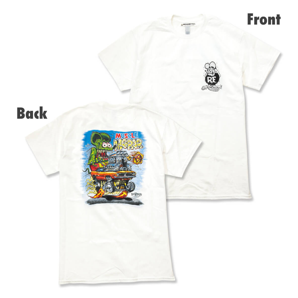 XXLサイズ ムーンアイズ Rat Fink x MOONEYES Muscle Mopar Tシャツ