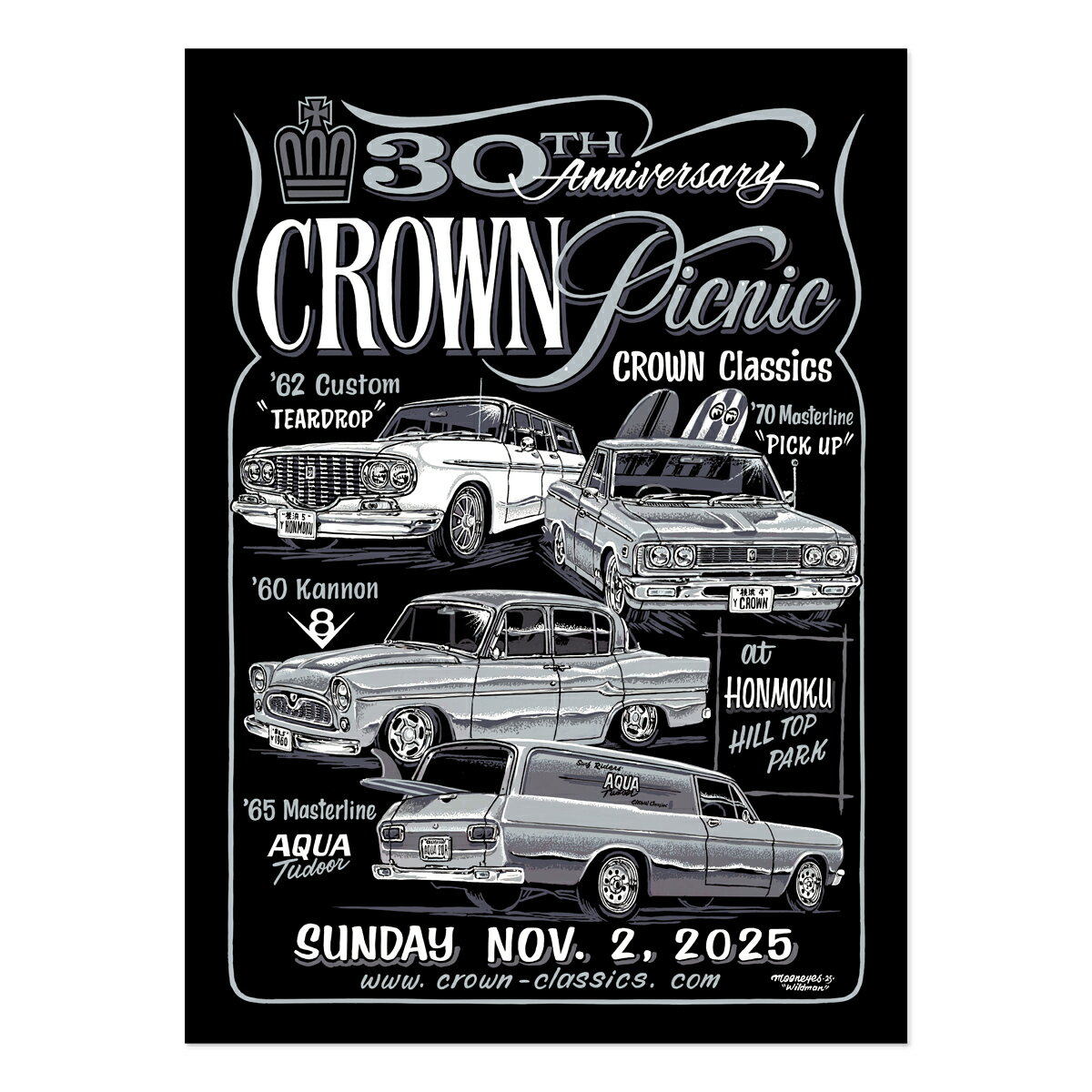 ムーンアイズ 30th Anniversary CROWN Picnic 2025 ポスター