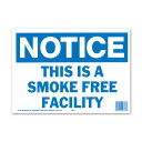 NOTICE SMOKE FREE FACILITY (注意 この施設は禁煙です) サインボード メッセージプレート