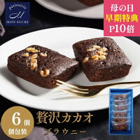 ギフト チョコブラウニー -6個/15個セット 濃厚 で贅沢な味わい- チョコレート ブラウニー ギフト チョコ 焼き菓子 詰め合わせ スイーツ プレゼント 御中元 モンシュクル 名月製菓 カカオ