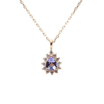 タンザナイト ネックレス Color Jewels ペンダント タンザナイト K10 レディース クリスマス プレゼント