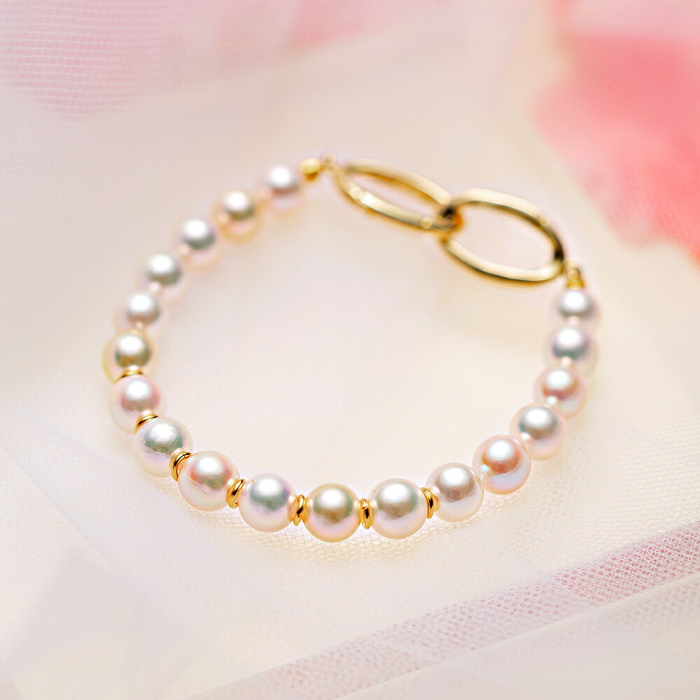 楽天Moon Label　大月真珠 Online Shopパール ブレスレット 真珠 7.0mm Pastel Color パールブレスレット レディース DES0706PCOLOR00000 ムーンレーベル Moon Label