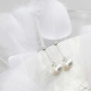 揺れる パール ダイヤモンド ピアス 真珠 Grace ピアス K18WG レディース 18金 DES05040GRAWHP0000 ムーンレーベル Moon ...