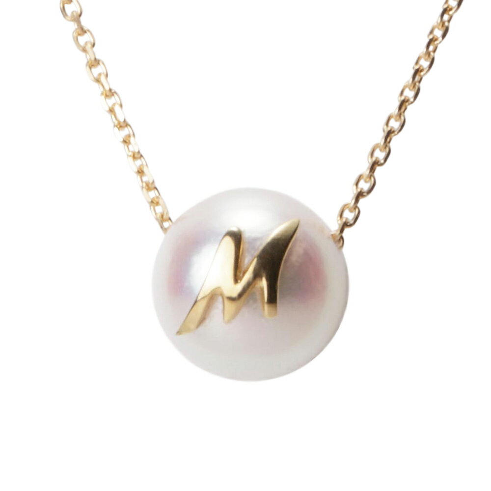 パール ネックレス 真珠 イニシャル パール ペンダント M　K18 レディース 18金 DES040200IN-M00000 ムーンレーベル Moon Labelのサムネイル