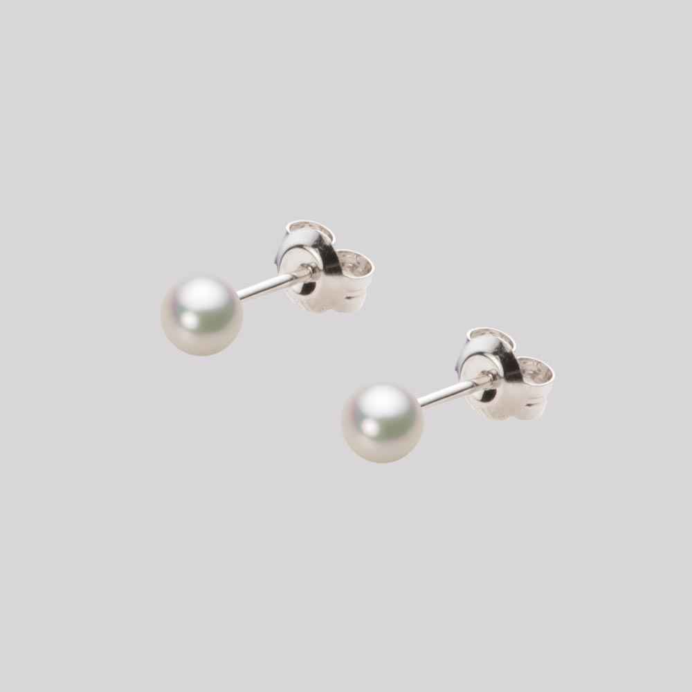 ベビーパール あこや真珠 ピアス 4.0mm アコヤ 真珠 ピアス K14WG ホワイトゴールド レディース HA00040R12CW0PA02W