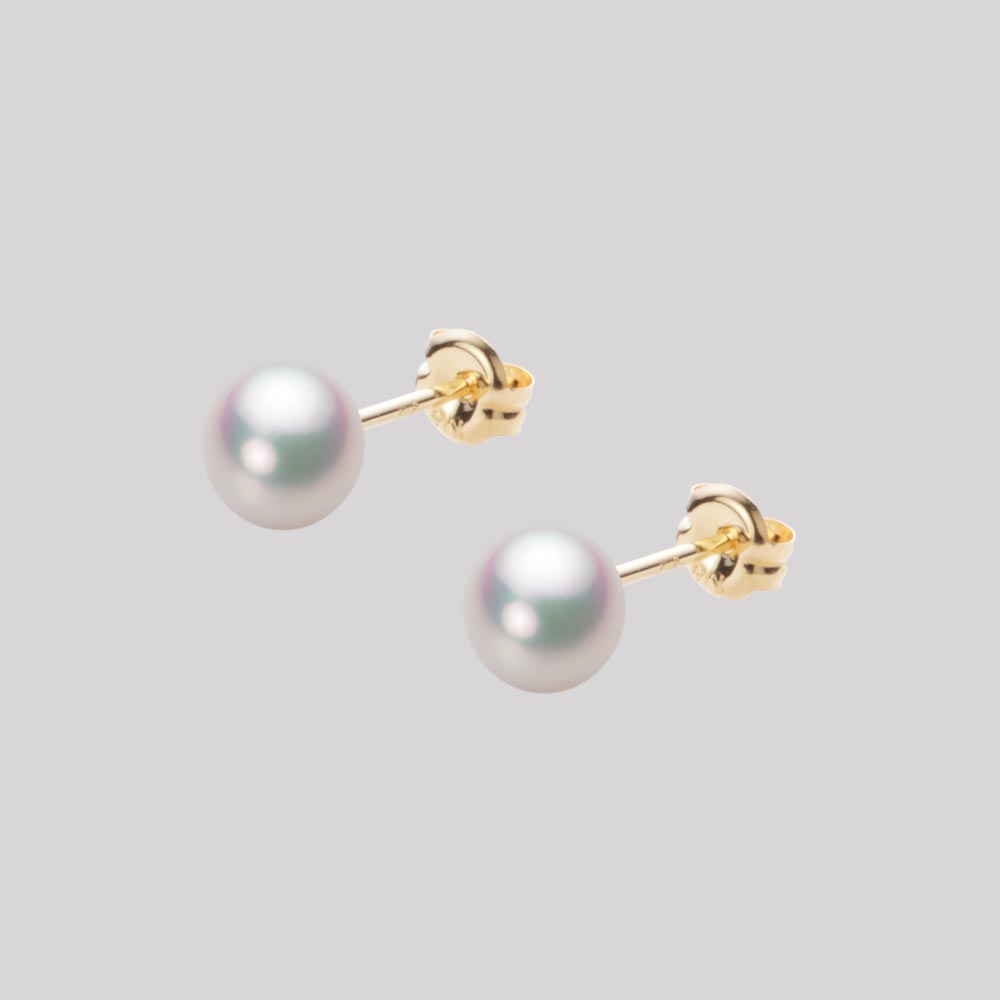 ベビーパール ピアス あこや真珠 5.5mm アコヤ 真珠 ピアス K18 イエローゴールド 18金 レディース HA00055B11WPGPA03Y ムーンレーベル Moon Labelのサムネイル