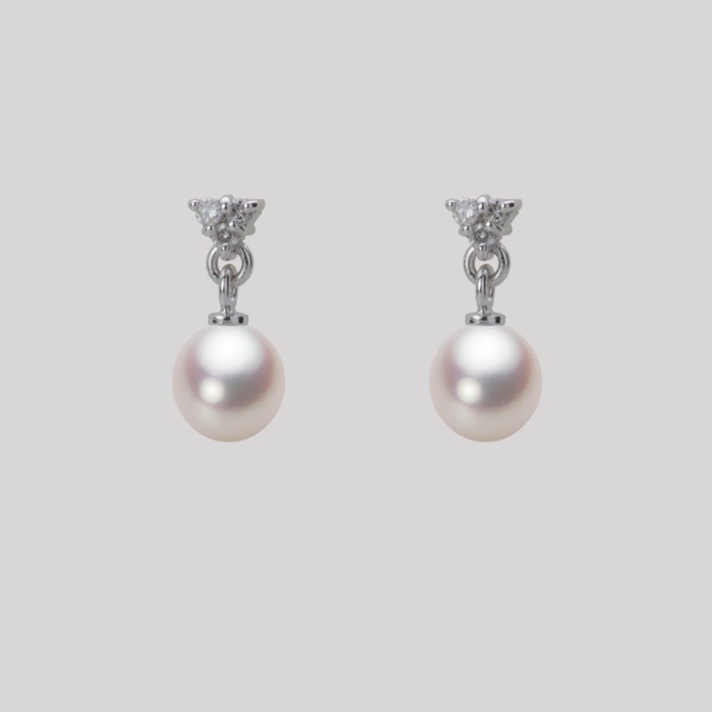 ベビーパール ピアス あこや真珠 5.5mm アコヤ 真珠 ピアス K18WG ホワイトゴールド レディース HA00055D12WPN617W0 ムーンレーベル Moon Label