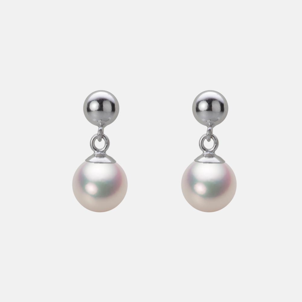 パール ピアス ぶら下がり あこや真珠 6.0mm アコヤ 真珠 ピアス K14WG ホワイトゴールド レディース HA00060R11WPGPA20W ムーンレーベル Moon Label