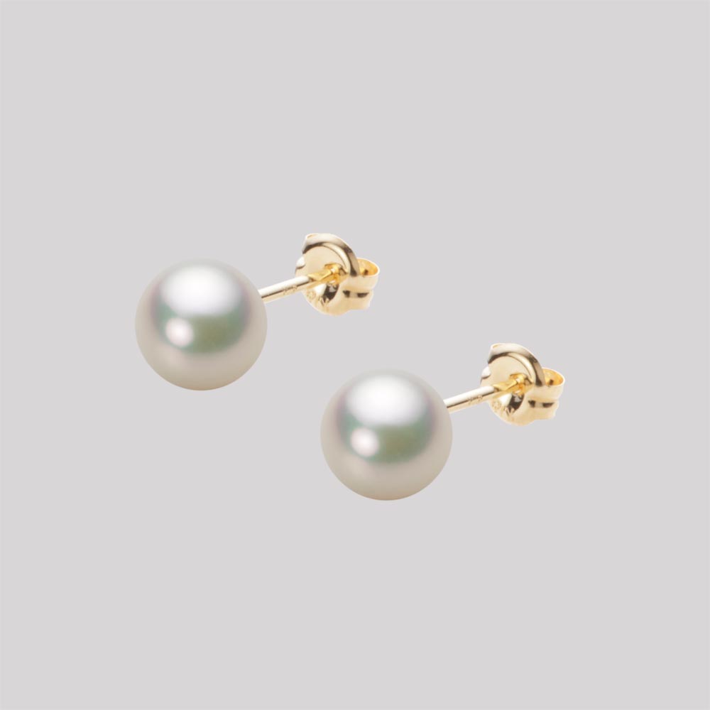 パール ピアス あこや真珠 6.5mm アコヤ 真珠 ピアス K18 イエローゴールド 18金 レディース HA00065R12CW0PA03Y ムーンレーベル Moon Label