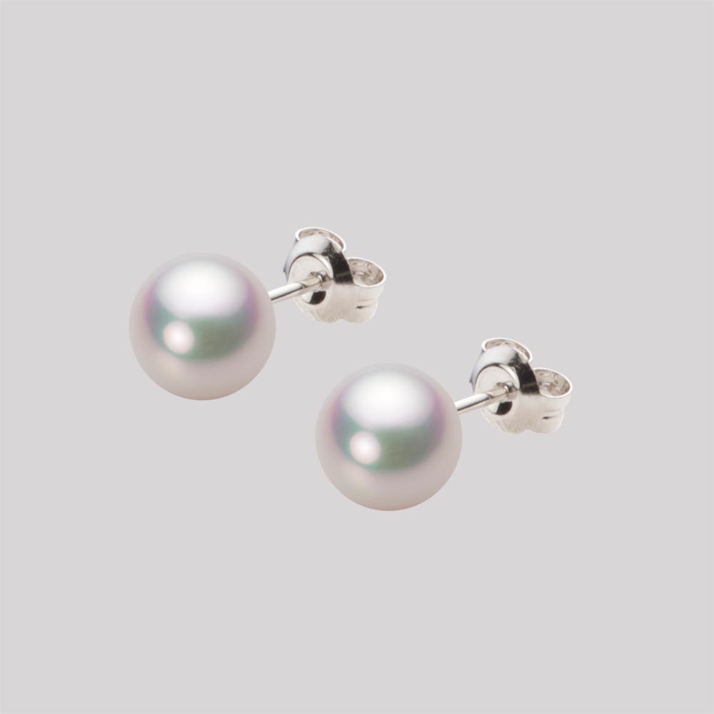 パール ピアス あこや真珠 7.0mm アコヤ 真珠 ピアス K14WG ホワイトゴールド レディース HA00070R11WPGPA02W ムーンレーベル Moon Label