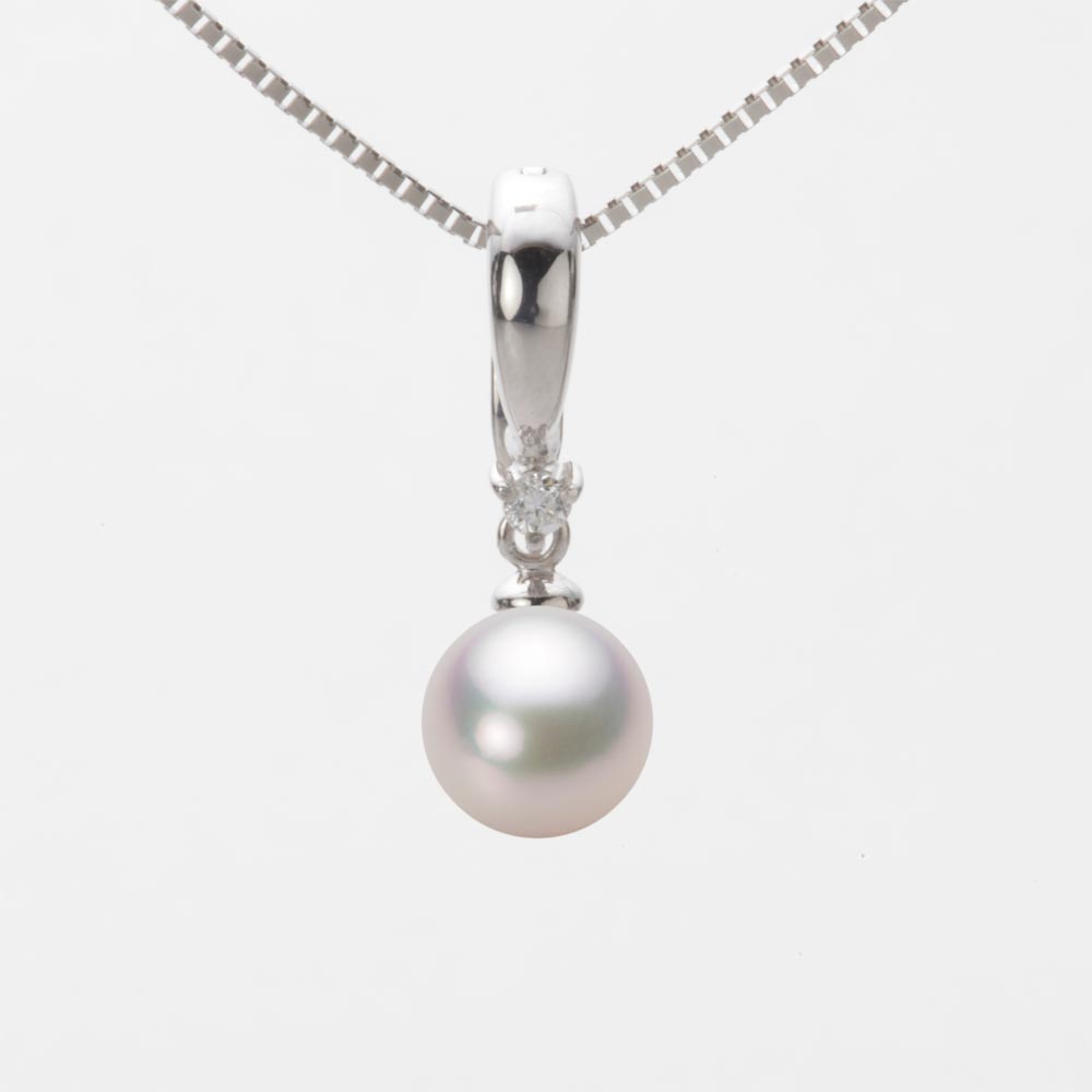 パール ペンダント トップ あこや真珠 7.0mm アコヤ 真珠 ペンダント トップ K18WG ホワイトゴールド 18金 レディース HA00070R12WPG334W0-T ムーンレーベル Moon Label